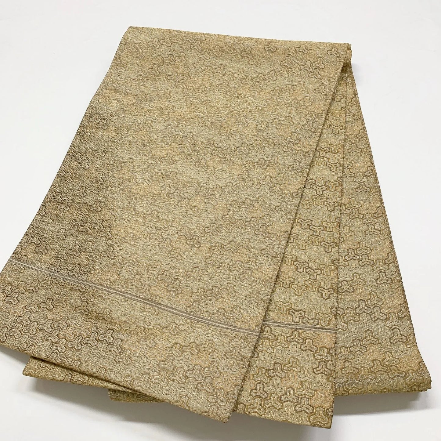 7341# Japanese Antique Fukuro Obi Belt Kimono Fabric Silk All-over pattern