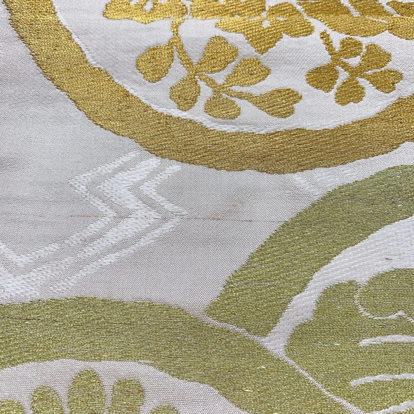 7345# Japanese Antique Fukuro Obi Belt Kimono Fabric Silk