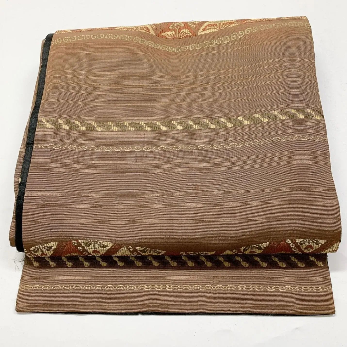 7336# Japanese Antique Fukuro Obi Belt Kimono Fabric Silk