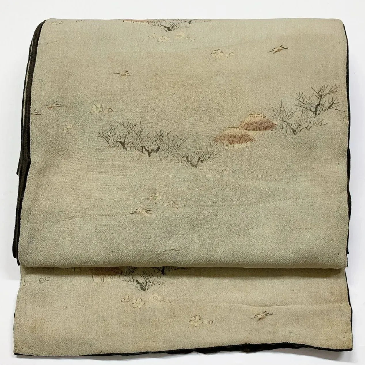 7338# Japanese Antique Fukuro Obi Belt Kimono Fabric Silk