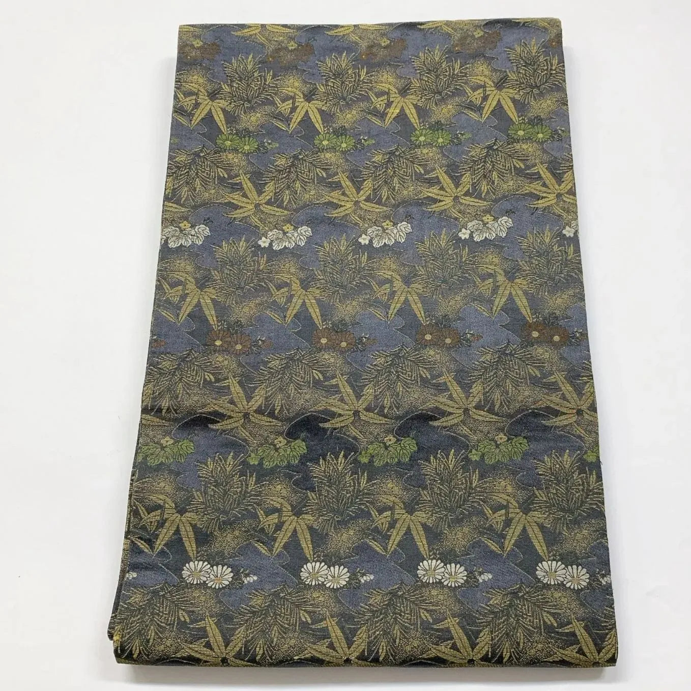 7339# Japanese Antique Fukuro Obi Belt Kimono Fabric Silk All-over pattern