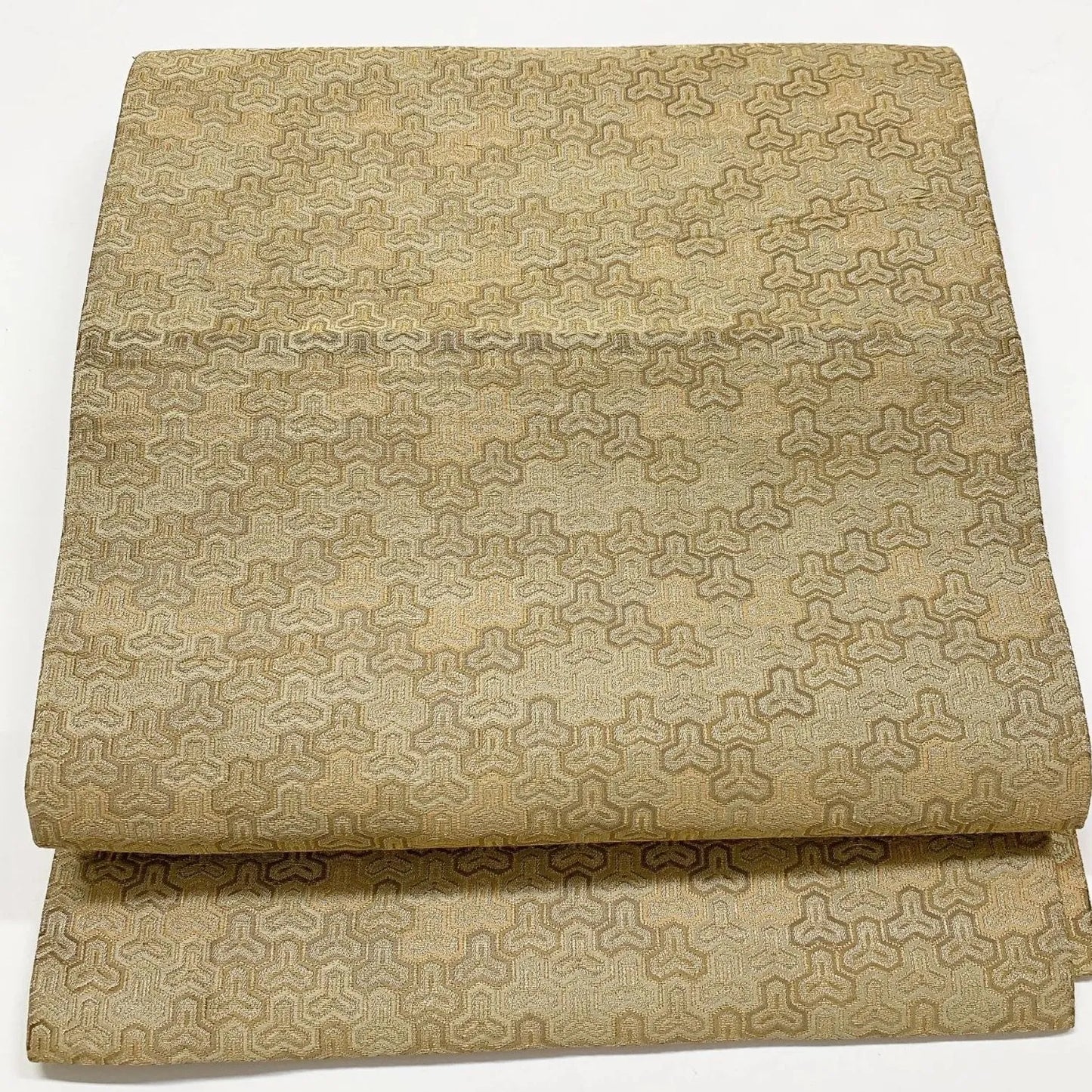 7341# Japanese Antique Fukuro Obi Belt Kimono Fabric Silk All-over pattern