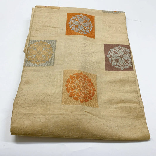 7357# Japanese Antique Nagoya Obi Belt Kimono Fabric Silk Traditional
