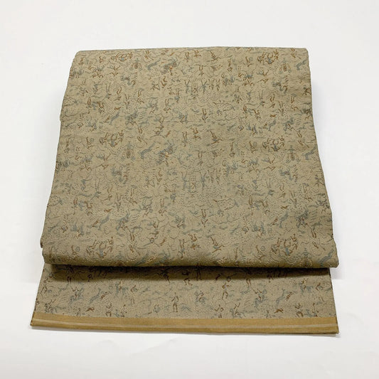 7360# Japanese Antique Nagoya Obi Belt Kimono Fabric Silk All-over pattern