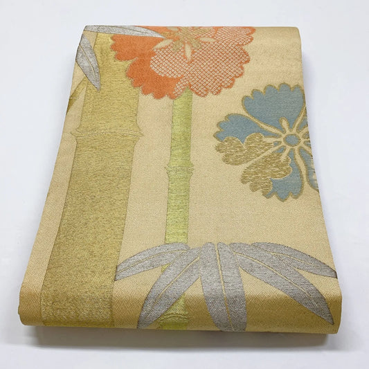 7365# Japanese Antique Nagoya Obi Belt Kimono Fabric Silk Traditional