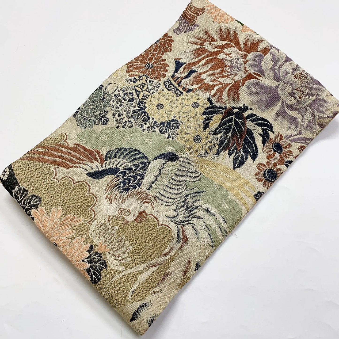 7379# Japanese Antique Nagoya Obi Belt Kimono Fabric Silk Traditional