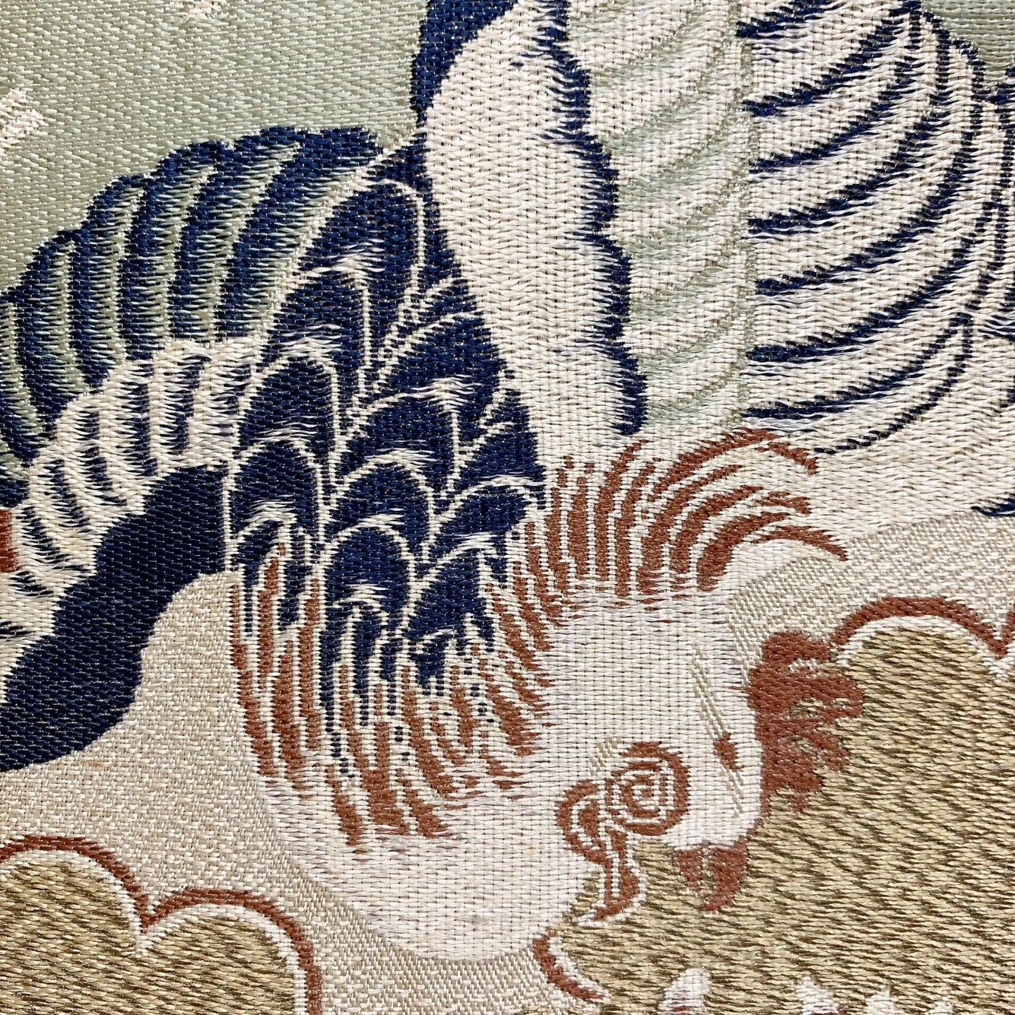 7379# Japanese Antique Nagoya Obi Belt Kimono Fabric Silk Traditional