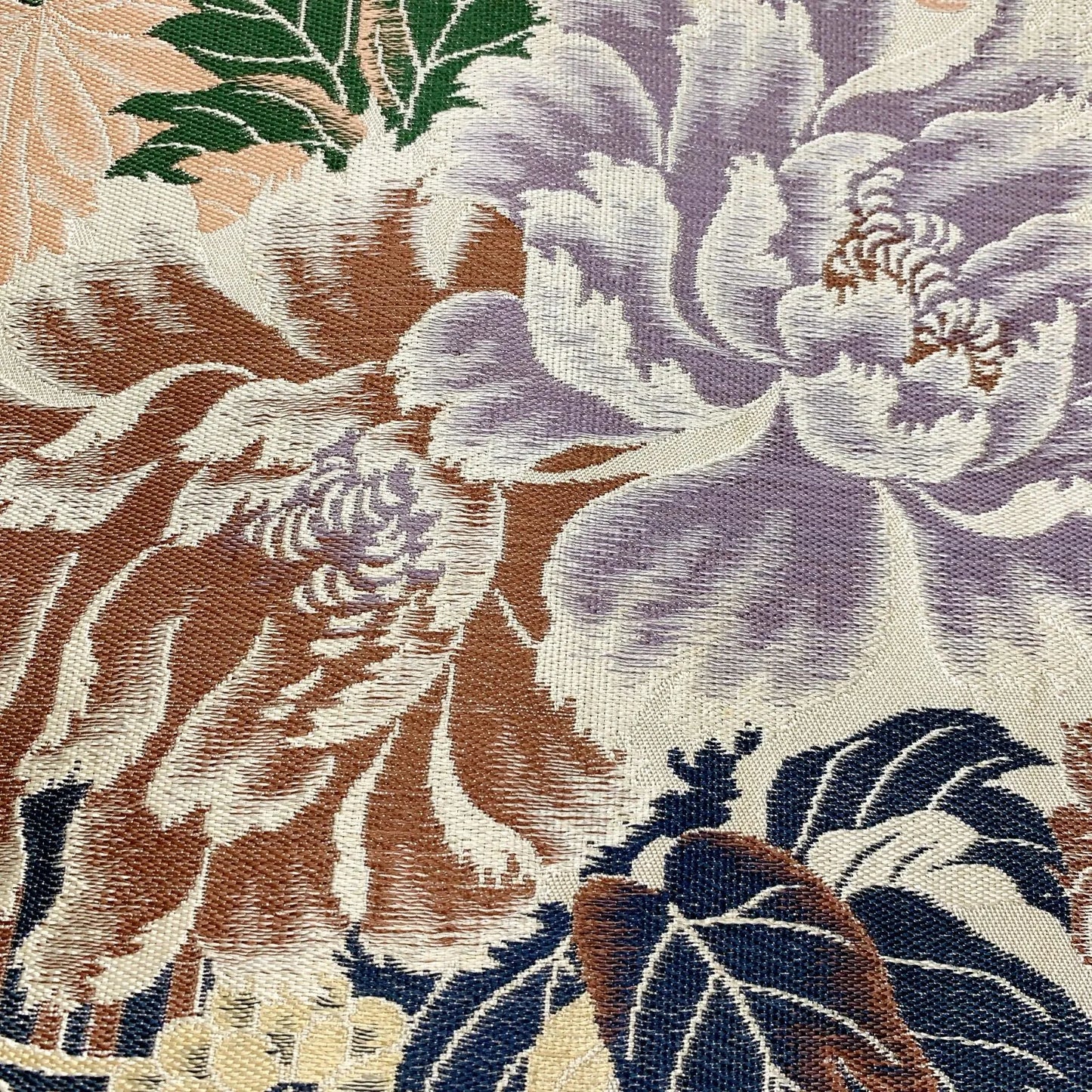 7379# Japanese Antique Nagoya Obi Belt Kimono Fabric Silk Traditional