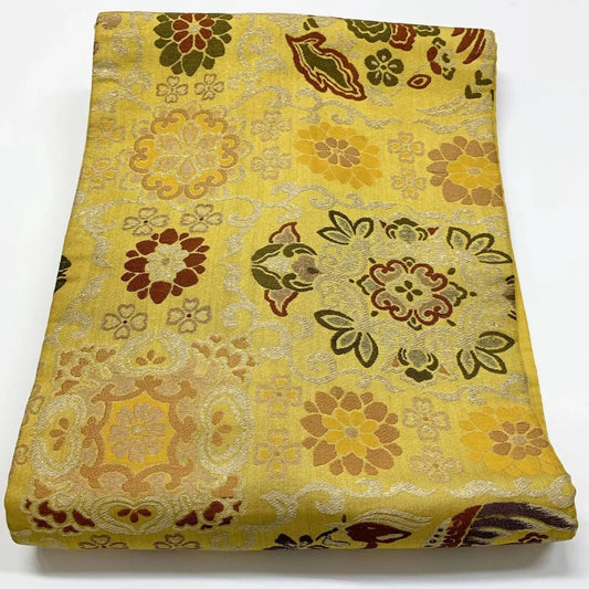 7375# Japanese Antique Nagoya Obi Belt Kimono Fabric Silk Traditional Embroidery