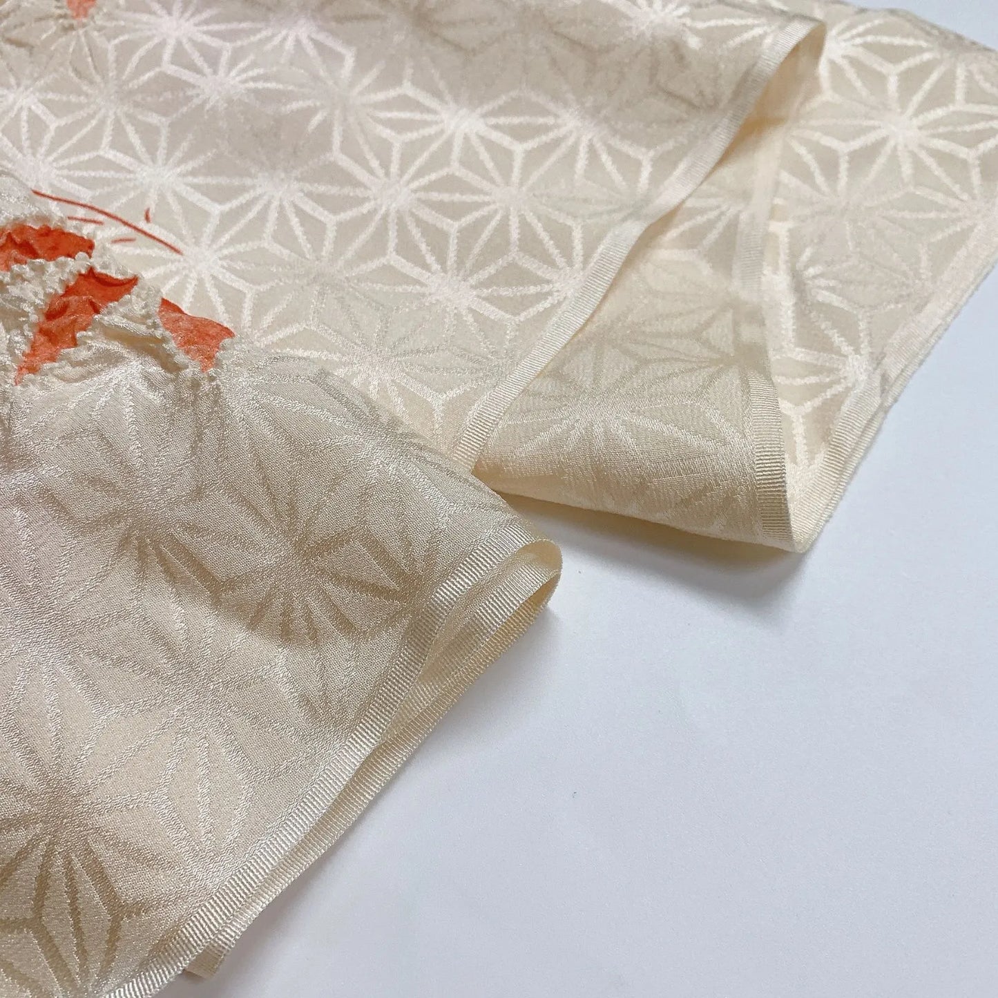 7381# Japanese Kimono Accessory Obiage and Obijime 2-piece Set Silk Shibori