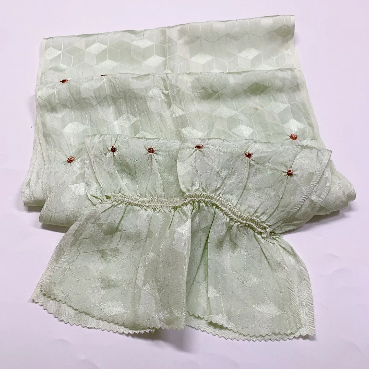 7384# Japanese Kimono Accessory Obiage and Obijime 2-piece Set Silk Shibori