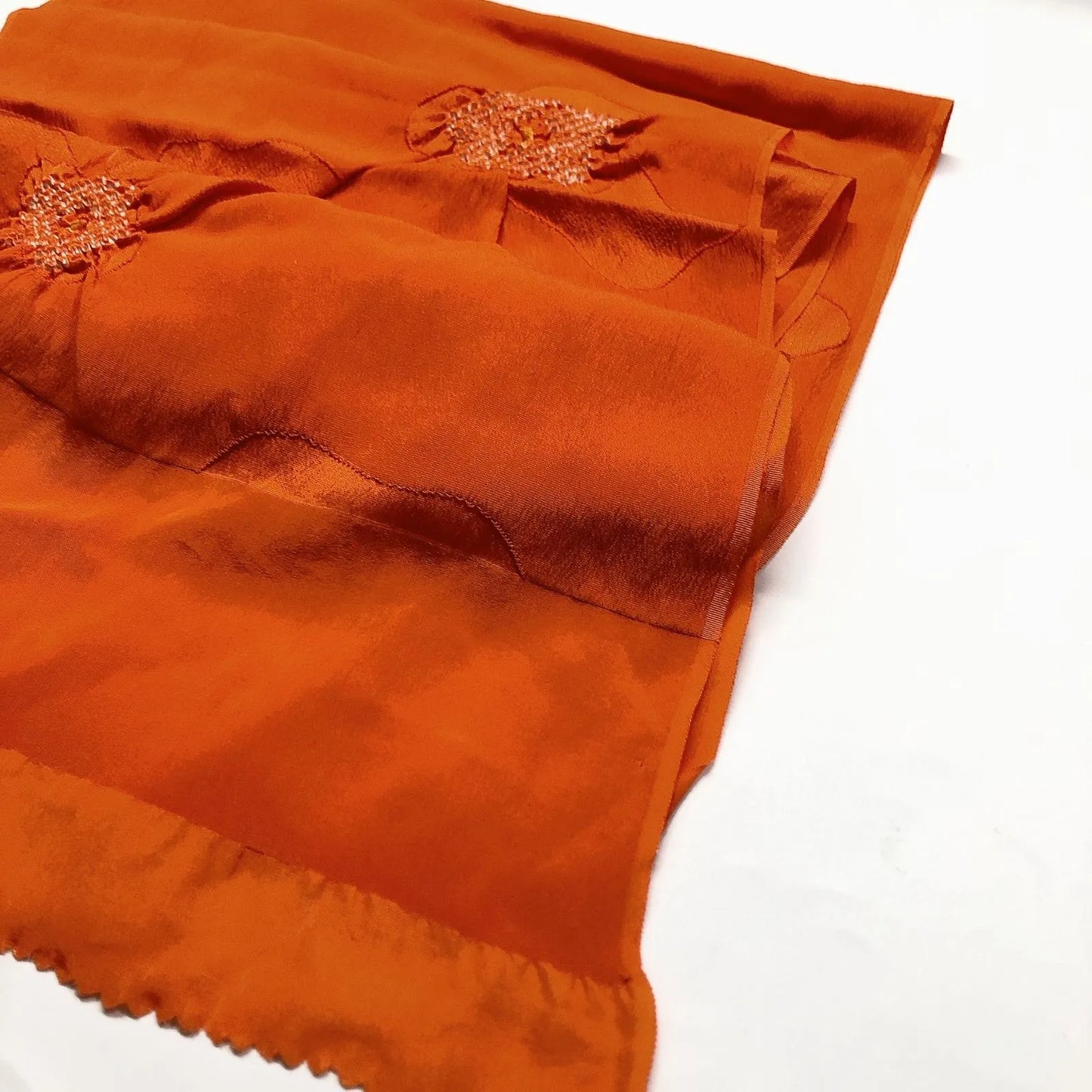 7390# Japanese Kimono Accessory Obiage and Obijime 2-piece Set Silk Shibori