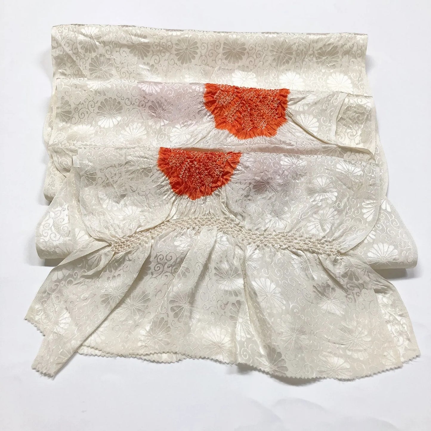 7391# Japanese Kimono Accessory Obiage and Obijime 2-piece Set Silk Shibori