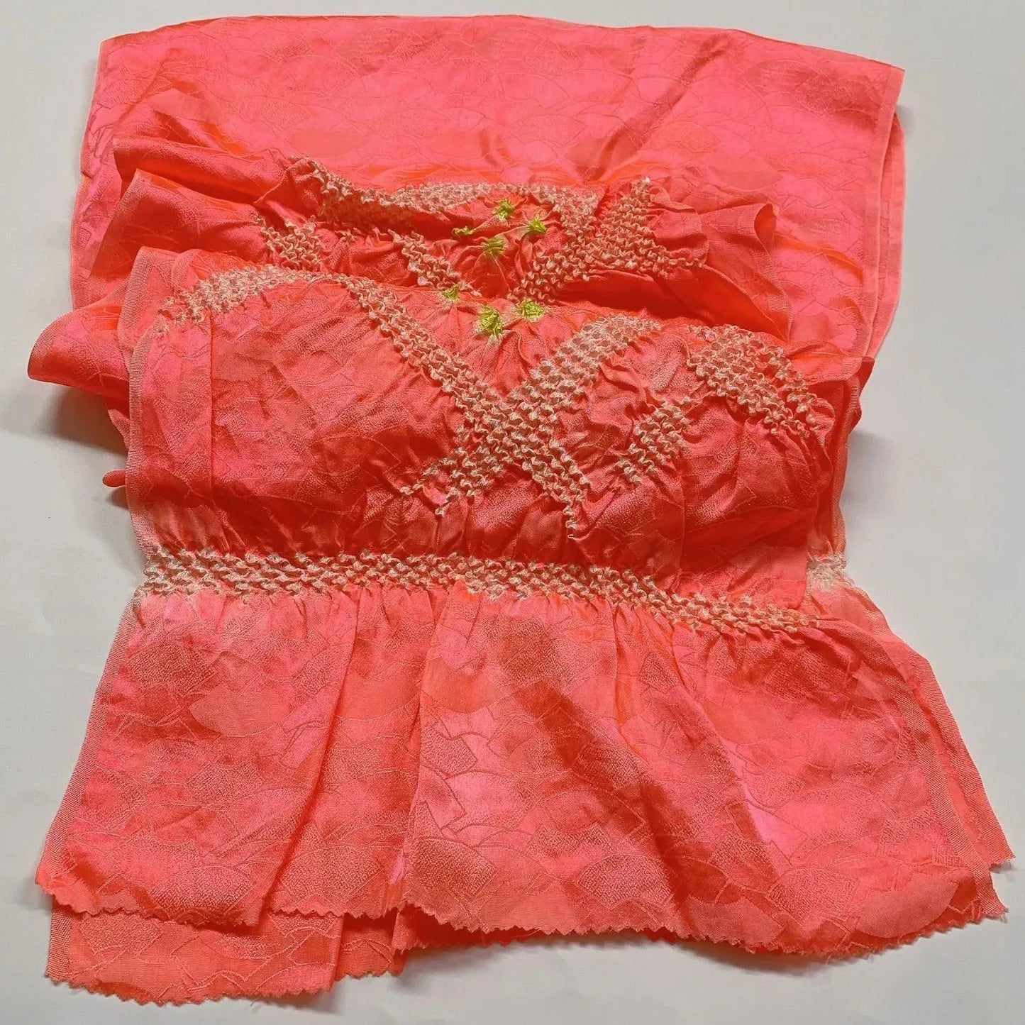 7386# Japanese Kimono Accessory Obiage and Obijime 2-piece Set Silk Shibori
