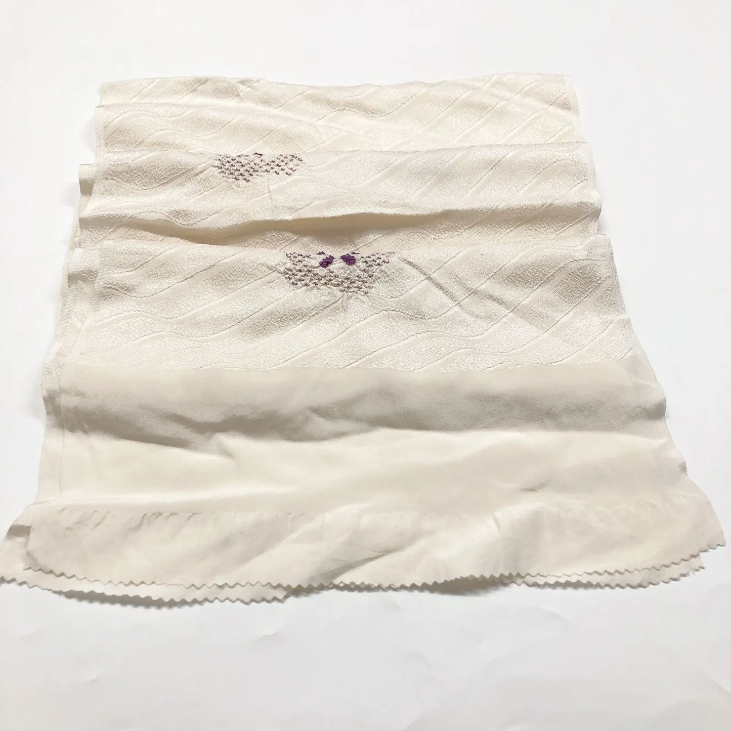 7394# Japanese Kimono Accessory Obiage and Obijime 2-piece Set Silk Shibori