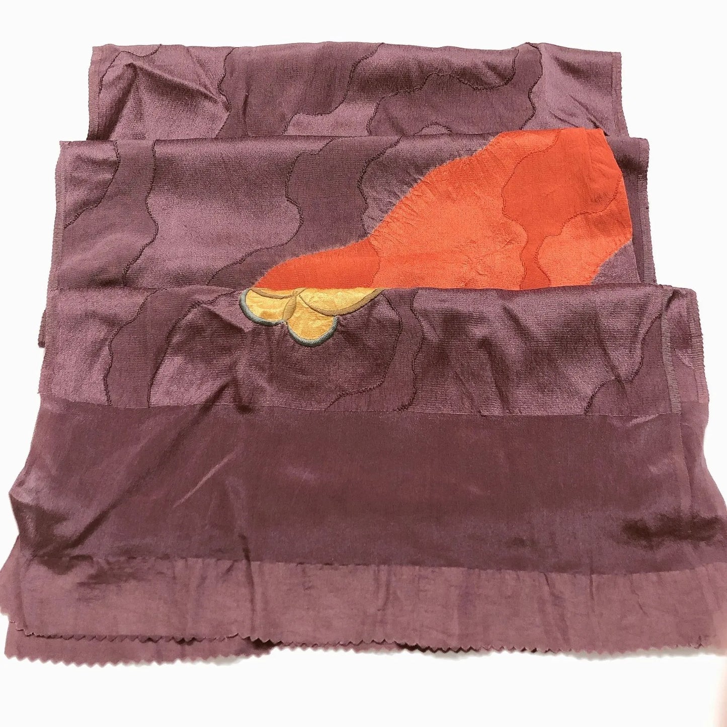 7399# Japanese Kimono Accessory Obiage and Obijime 2-piece Set Silk Shibori