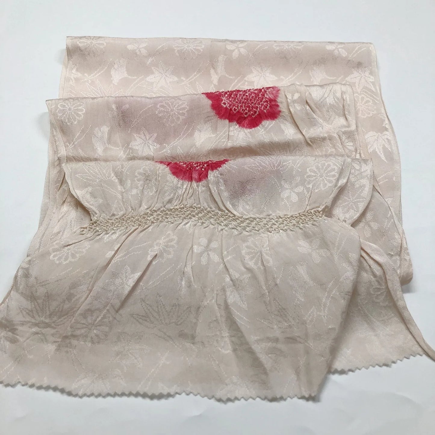 7400# Japanese Kimono Accessory Obiage and Obijime 2-piece Set Silk Shibori