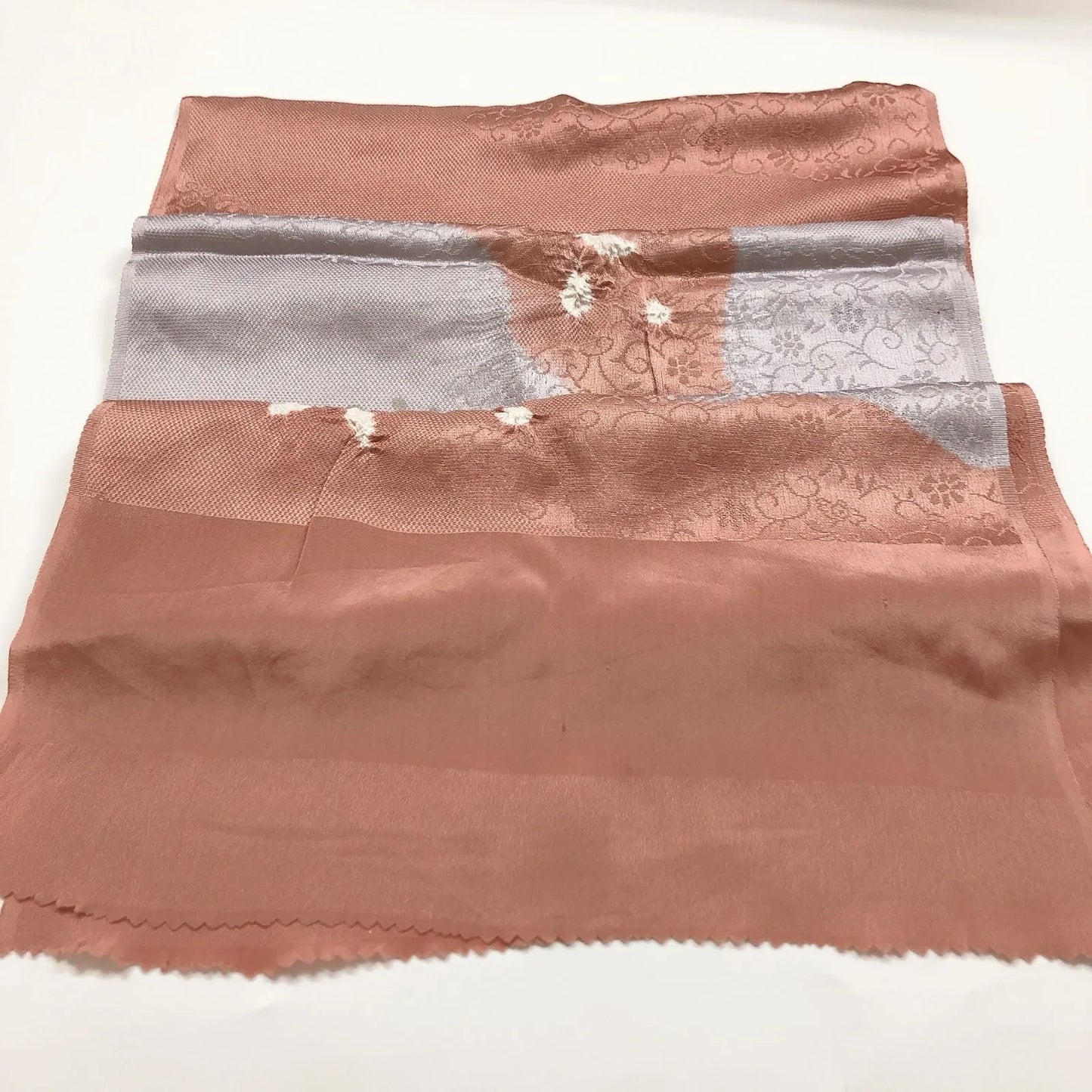 7402# Japanese Kimono Accessory Vintage Obiage and Obijime 2-piece Set Silk