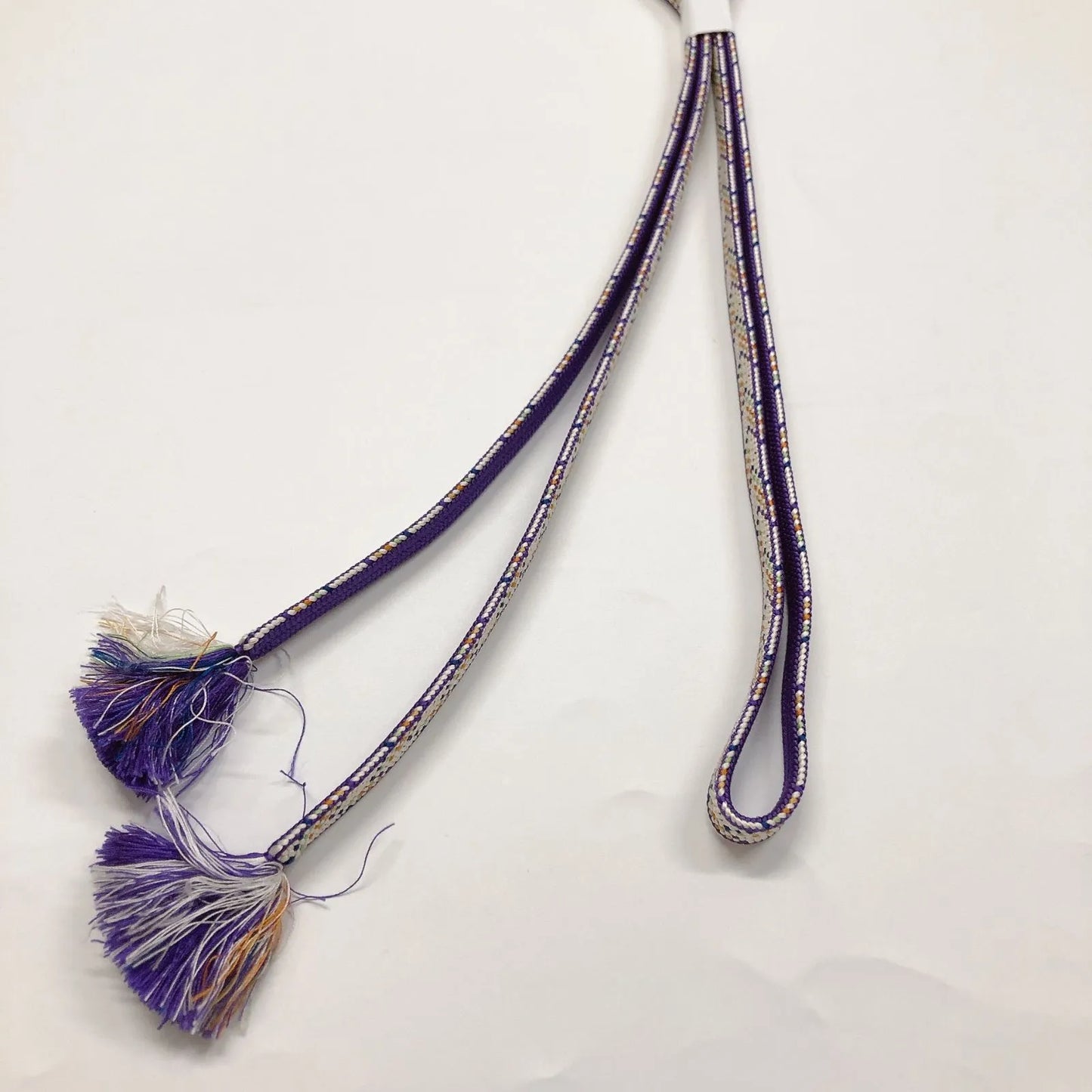 7403# Japanese Kimono Accessory Obiage and Obijime 2-piece Set Silk Shibori
