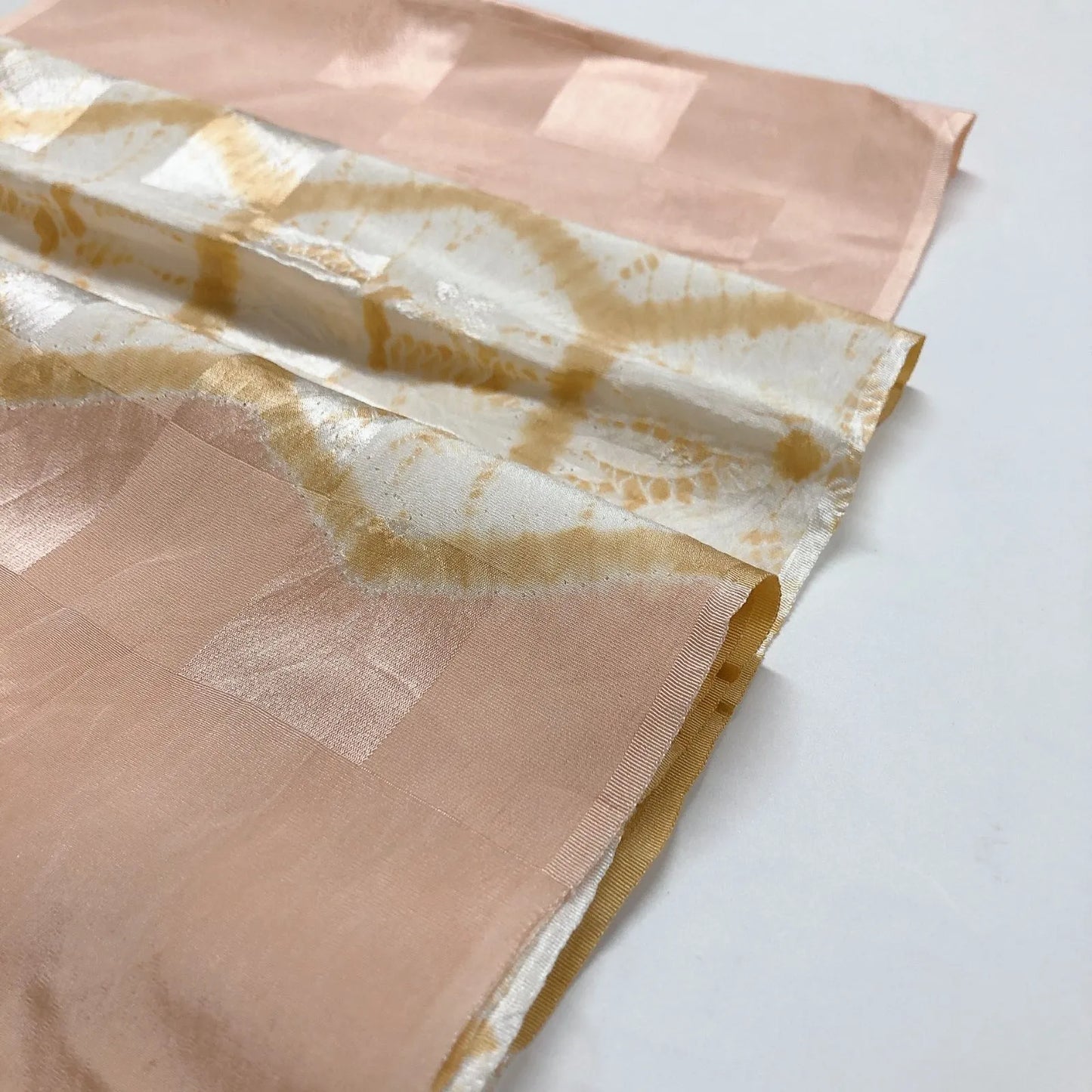 7404# Japanese Kimono Accessory Vintage Obiage and Obijime 2-piece Set Silk