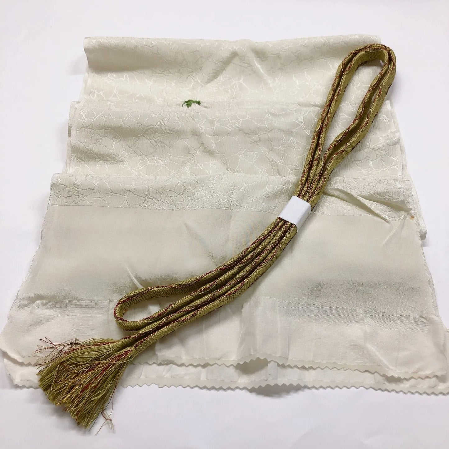 7405# Japanese Kimono Accessory Obiage and Obijime 2-piece Set Silk Shibori