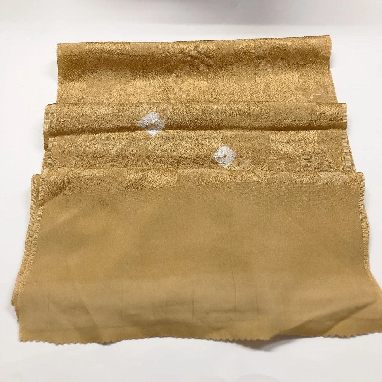 7406# Japanese Kimono Accessory Vintage Obiage and Obijime 2-piece Set Silk