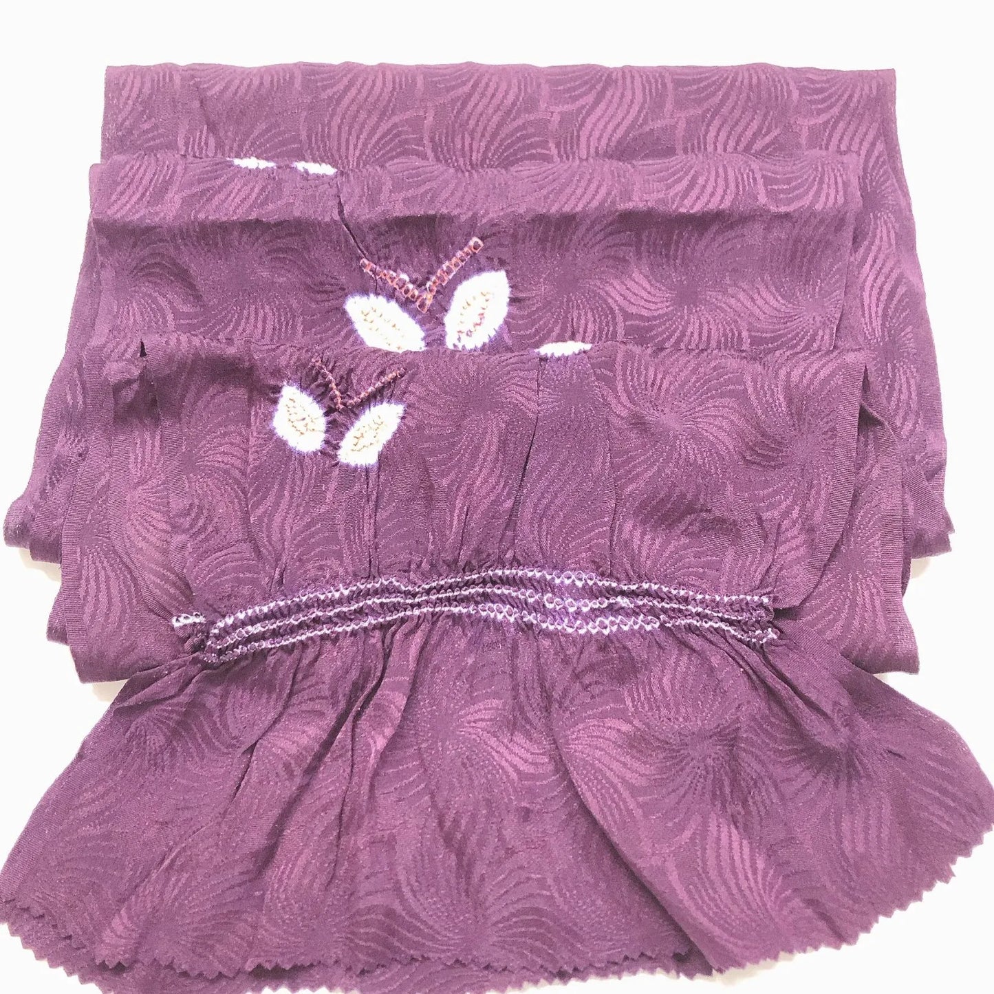 7408# Japanese Kimono Accessory Obiage and Obijime 2-piece Set Silk Shibori
