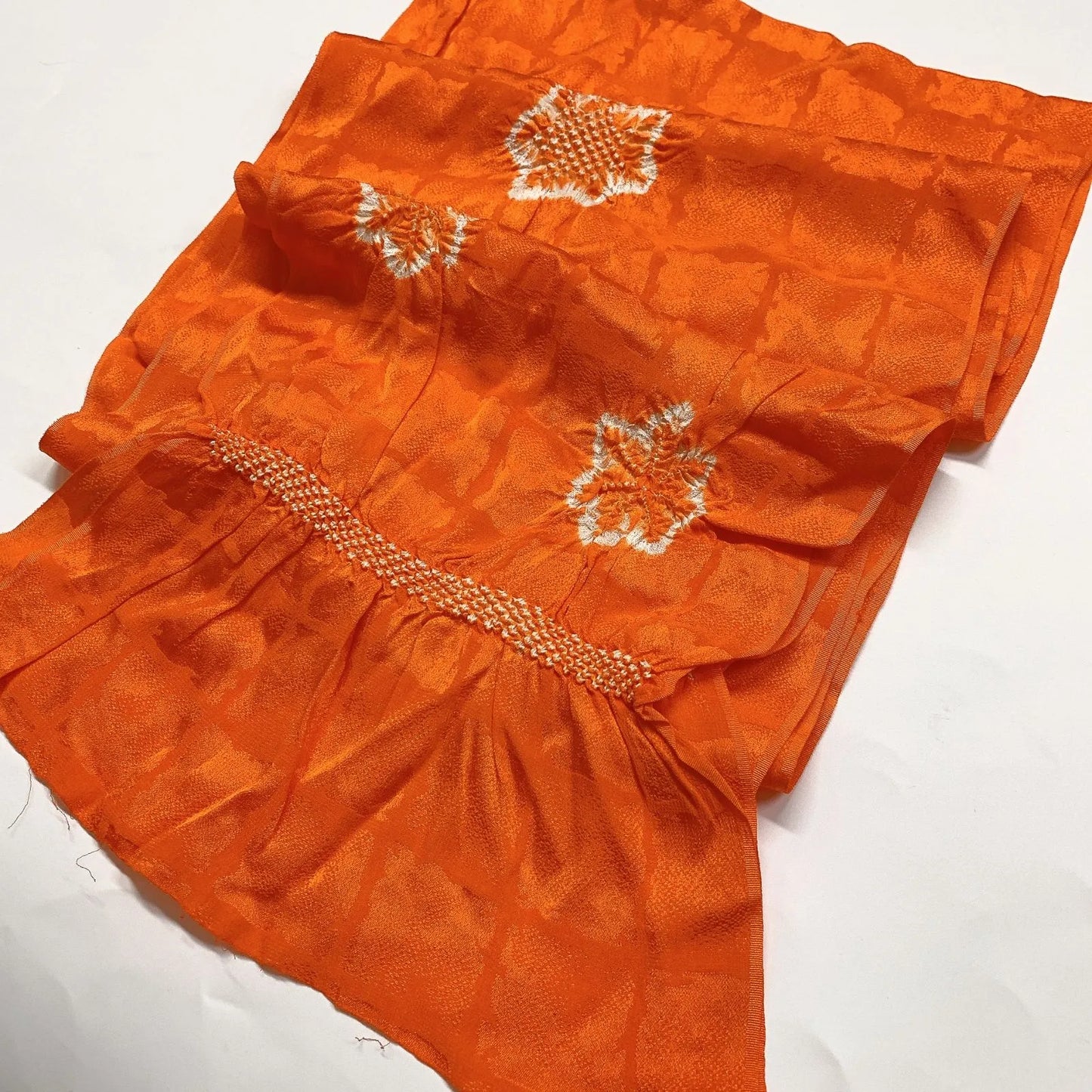 7411# Japanese Kimono Accessory Obiage and Obijime 2-piece Set Silk Shibori