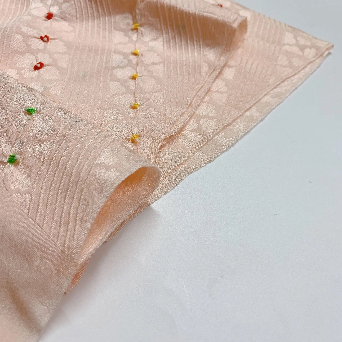 7413# Japanese Kimono Accessory Vintage Obiage and Obijime 2-piece Set Silk