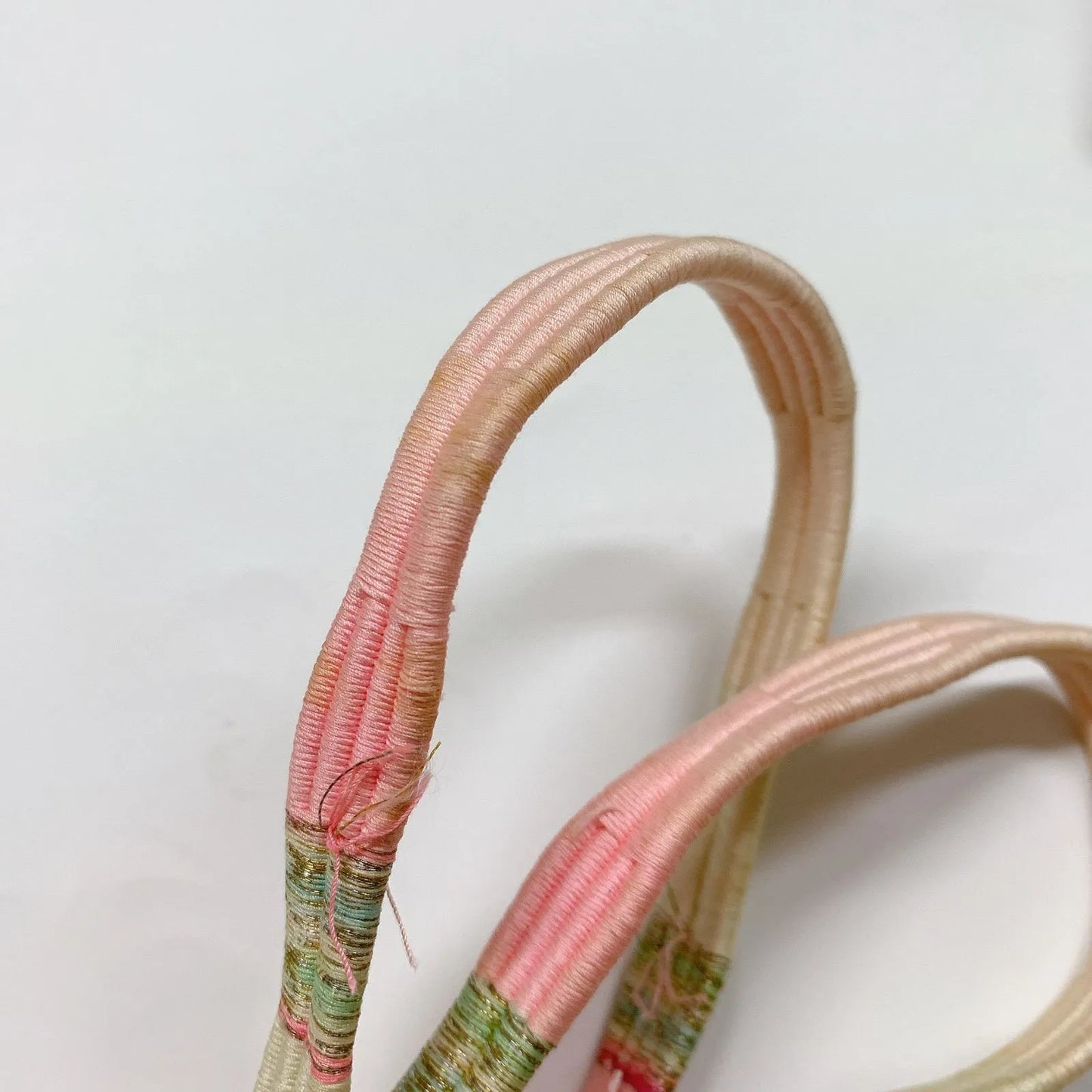 7419# Japanese Kimono Accessory Obiage and Obijime 2-piece Set Silk Shibori