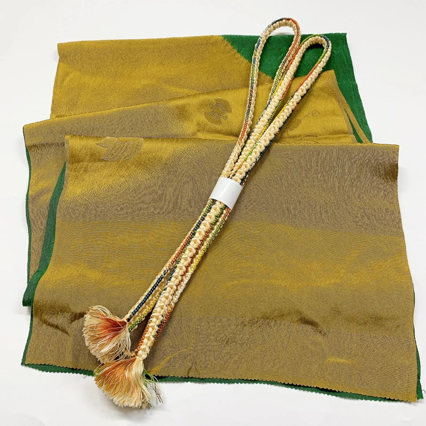 7420# Japanese Kimono Accessory Vintage Obiage and Obijime 2-piece Set Silk
