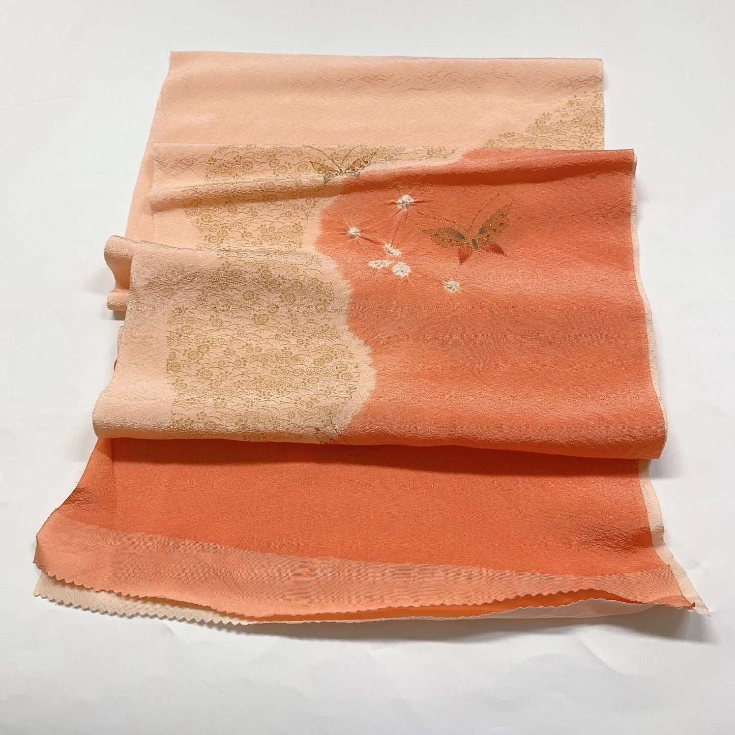 7425# Japanese Kimono Accessory Vintage Obiage and Obijime 2-piece Set Silk