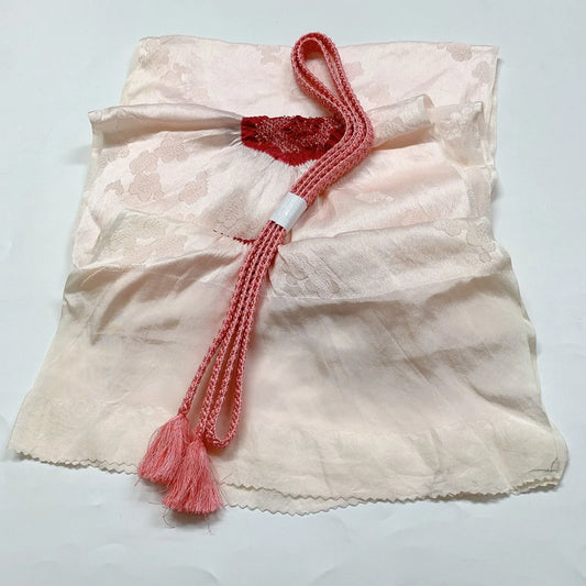 7427# Japanese Kimono Accessory Obiage and Obijime 2-piece Set Silk Shibori