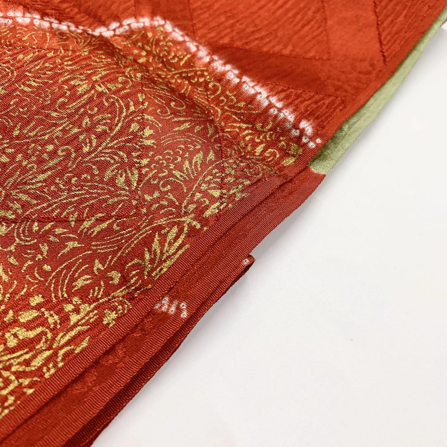 7429# Japanese Kimono Accessory Vintage Obiage and Obijime 2-piece Set Silk