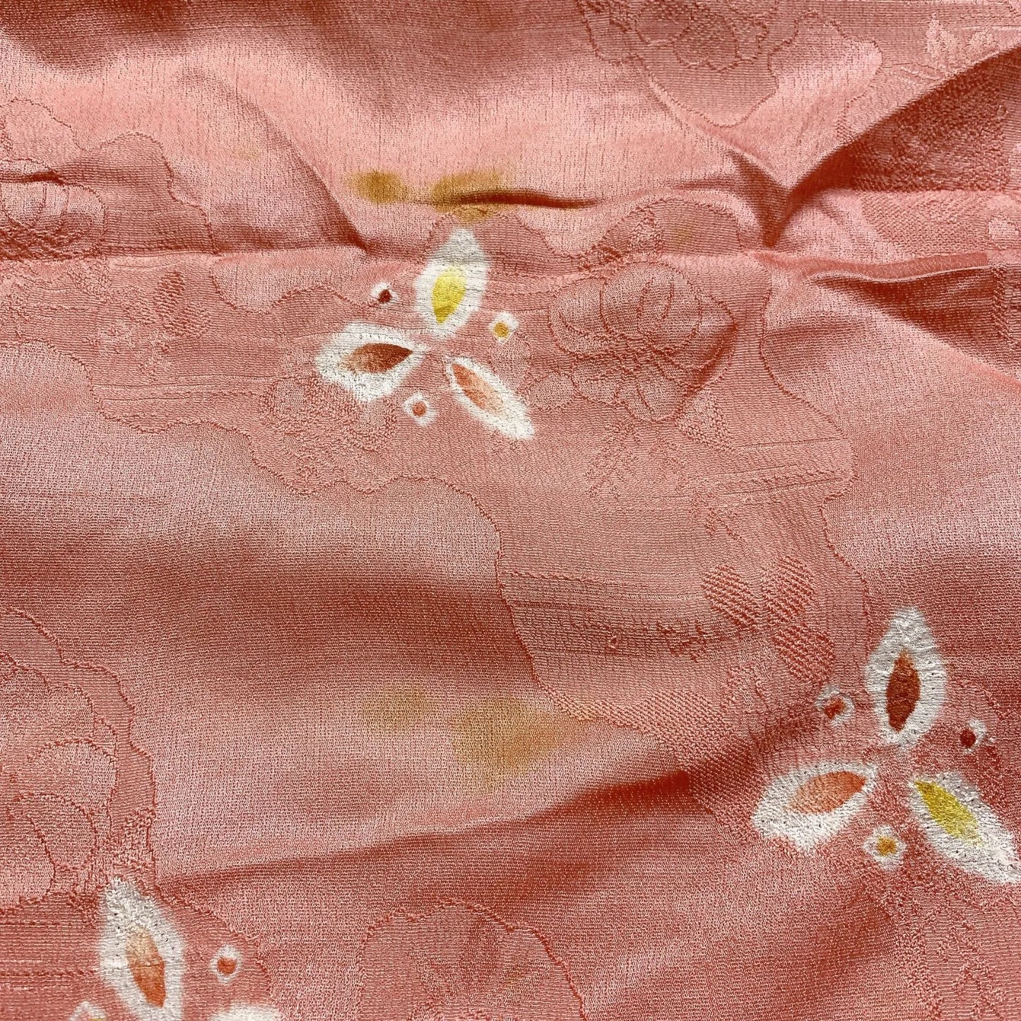 7430# Japanese Kimono Accessory Obiage and Obijime 2-piece Set Silk Shibori