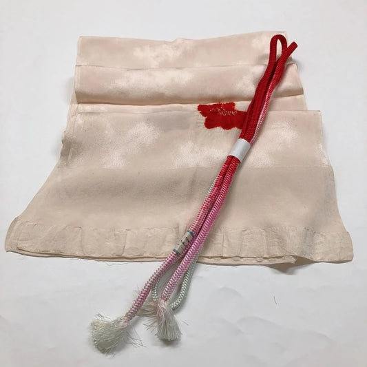 7395# Japanese Kimono Accessory Obiage and Obijime 2-piece Set Silk Shibori