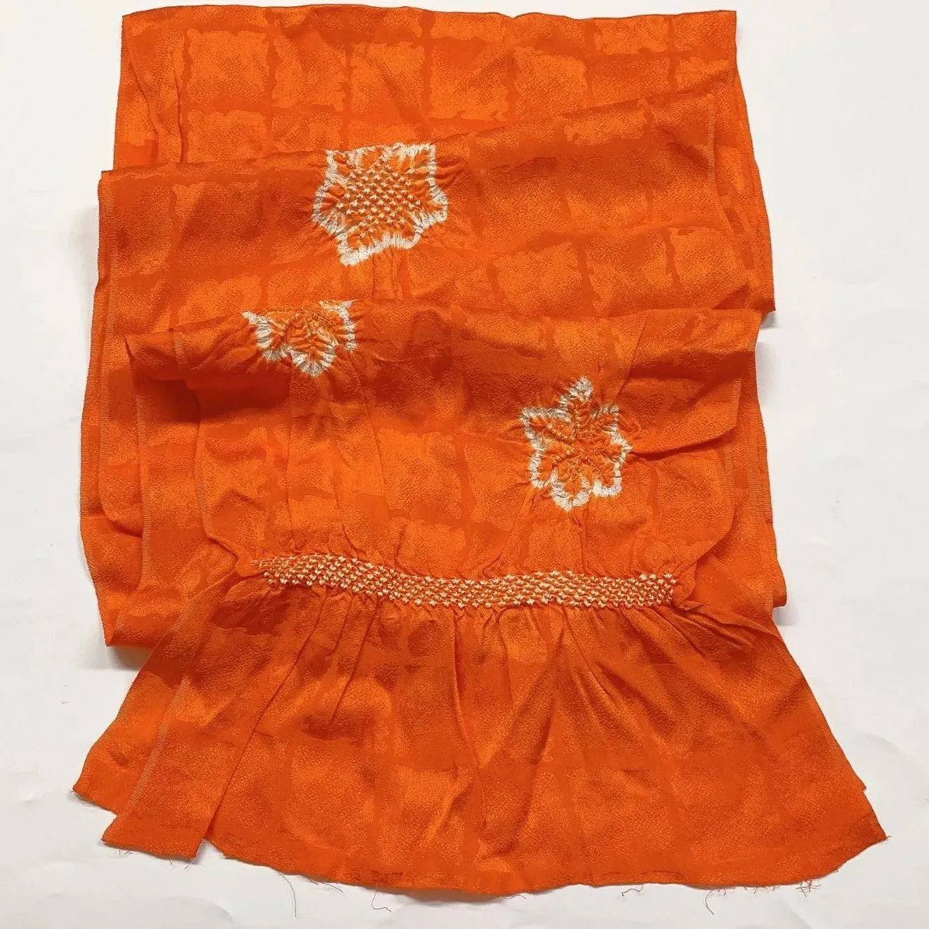 7411# Japanese Kimono Accessory Obiage and Obijime 2-piece Set Silk Shibori