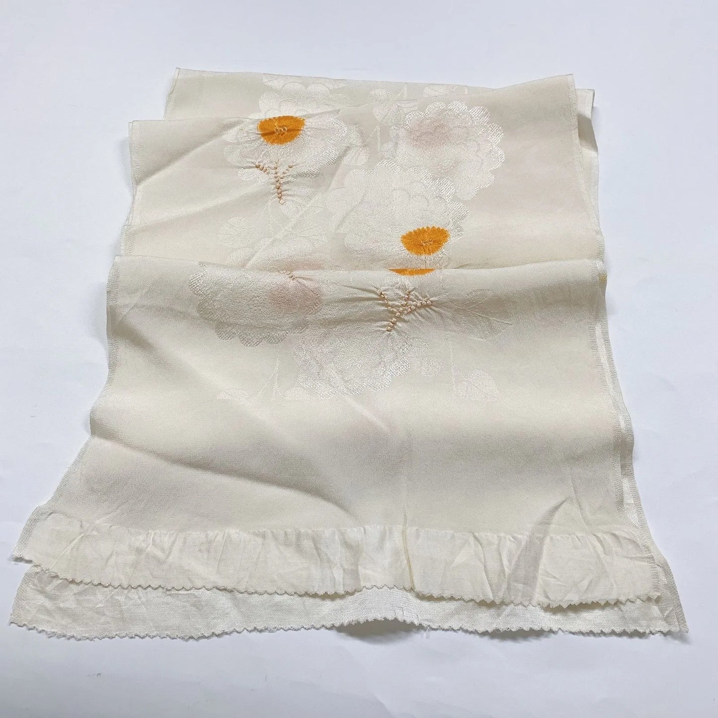 7432# Japanese Kimono Accessory Obiage and Obijime 2-piece Set Silk Shibori