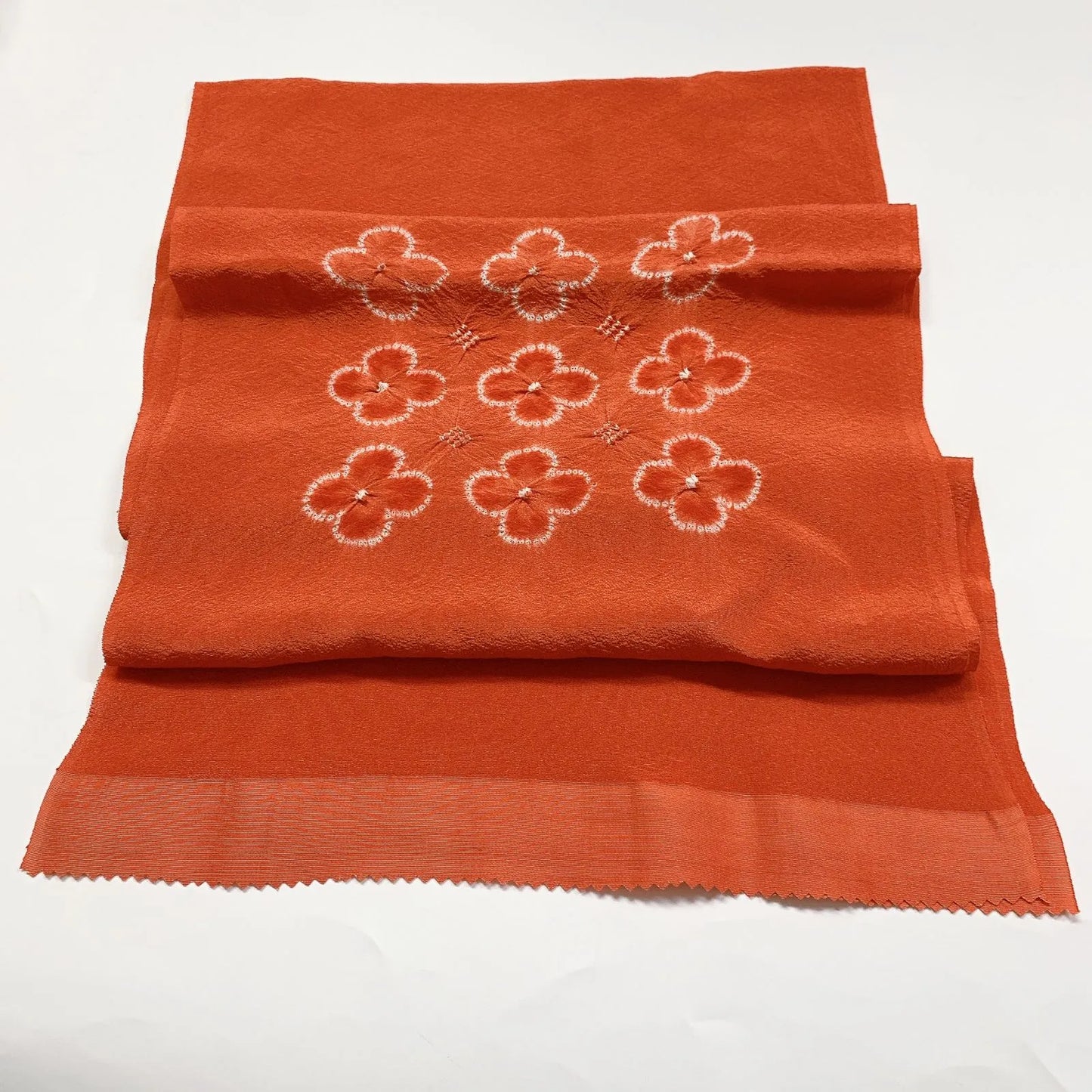 7433# Japanese Kimono Accessory Obiage and Obijime 2-piece Set Silk Shibori