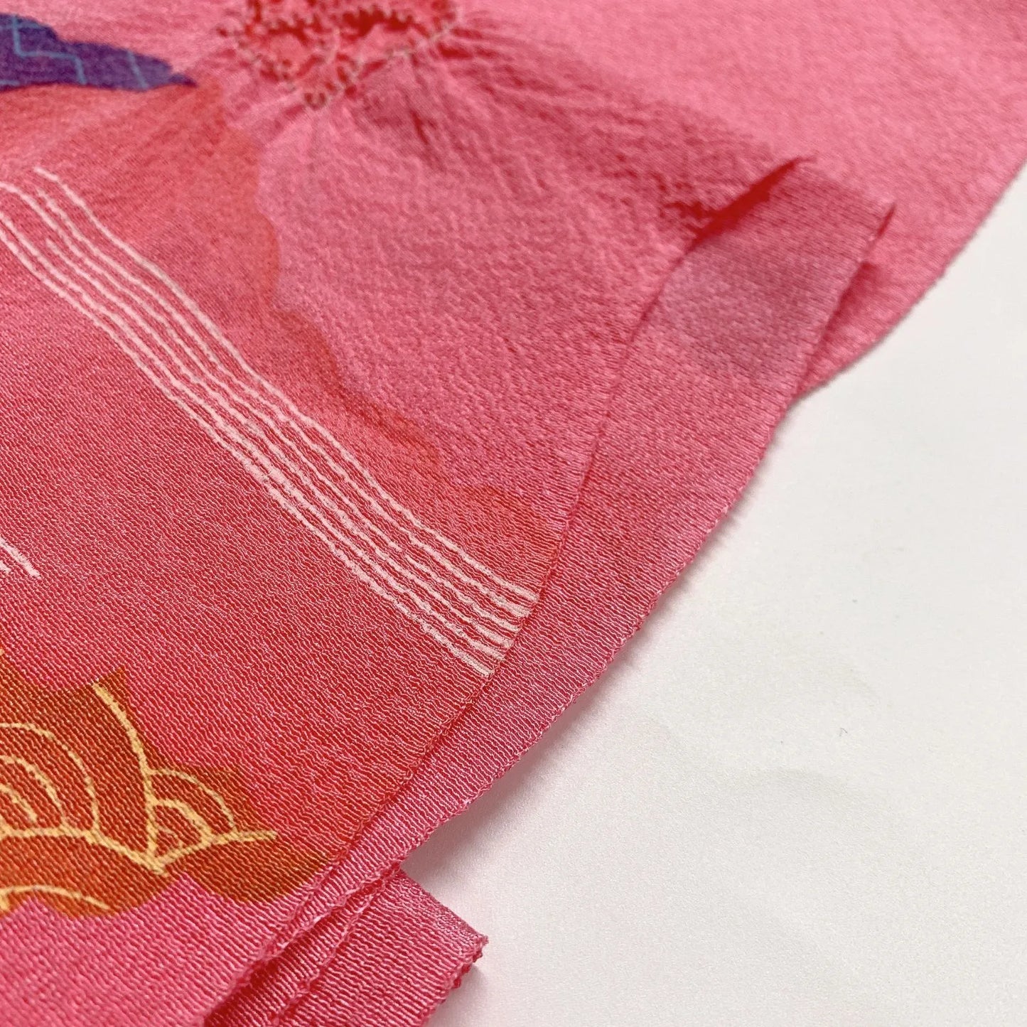7435# Japanese Kimono Accessory Obiage and Obijime 2-piece Set Silk Shibori