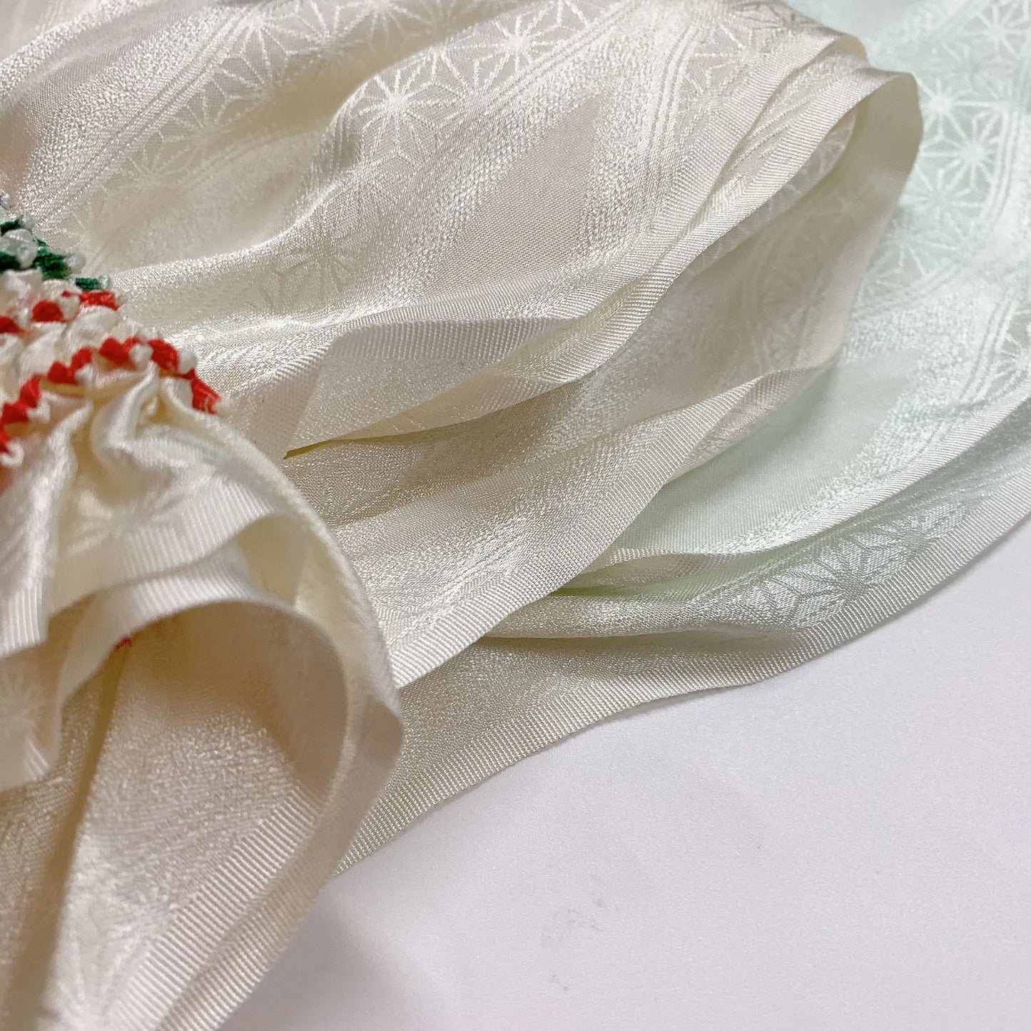 7439# Japanese Kimono Accessory Obiage and Obijime 2-piece Set Silk Shibori