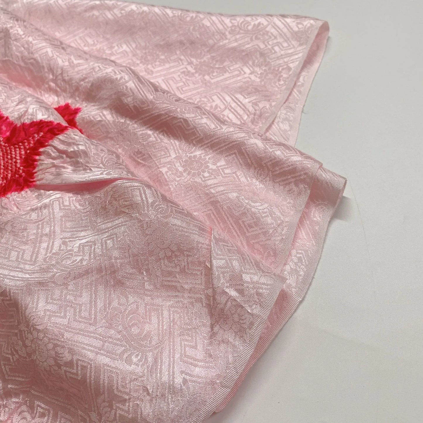 7448# Japanese Kimono Accessory Obiage and Obijime 2-piece Set Silk Shibori