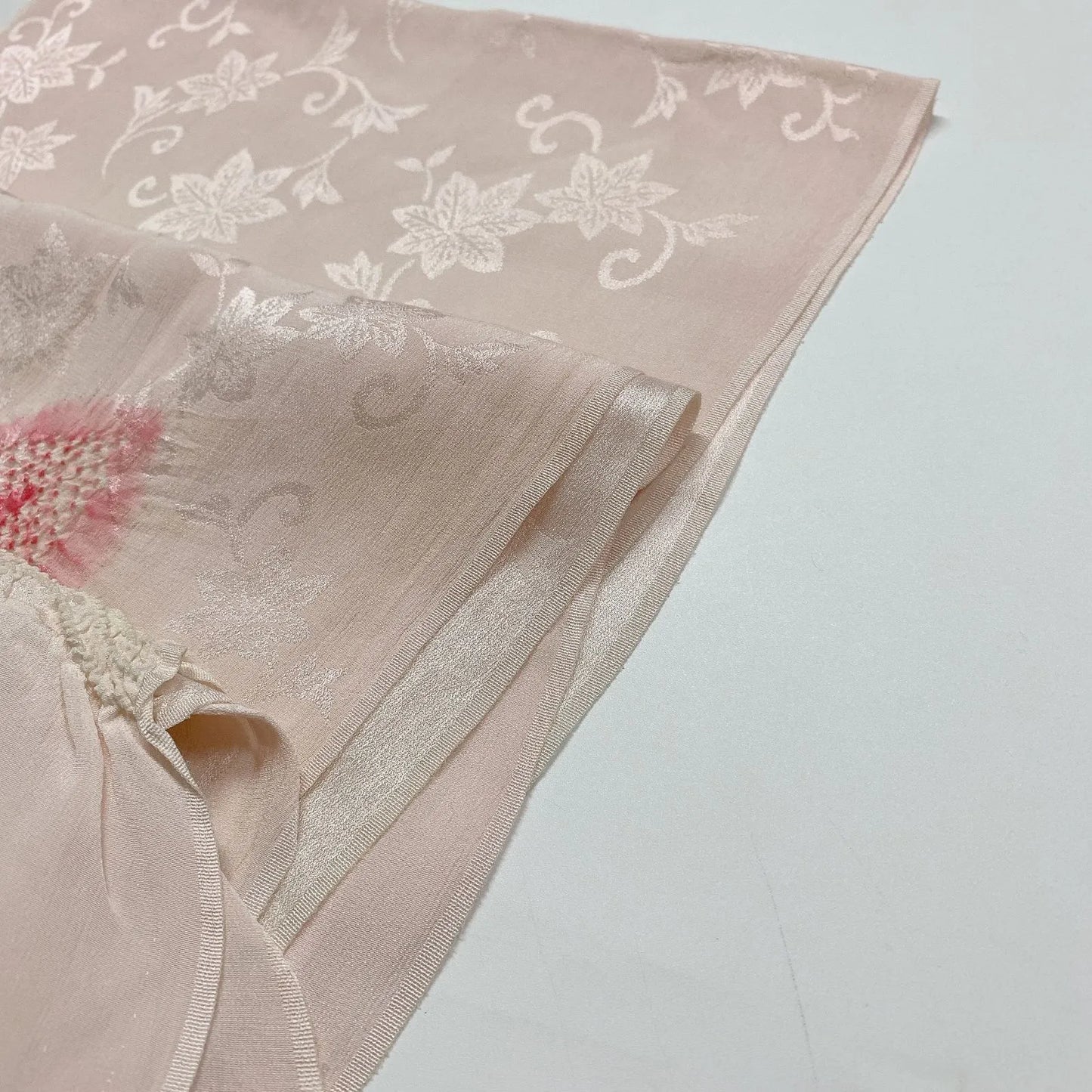 7459# Japanese Kimono Accessory Vintage Obiage and Obijime 2-piece Set Silk