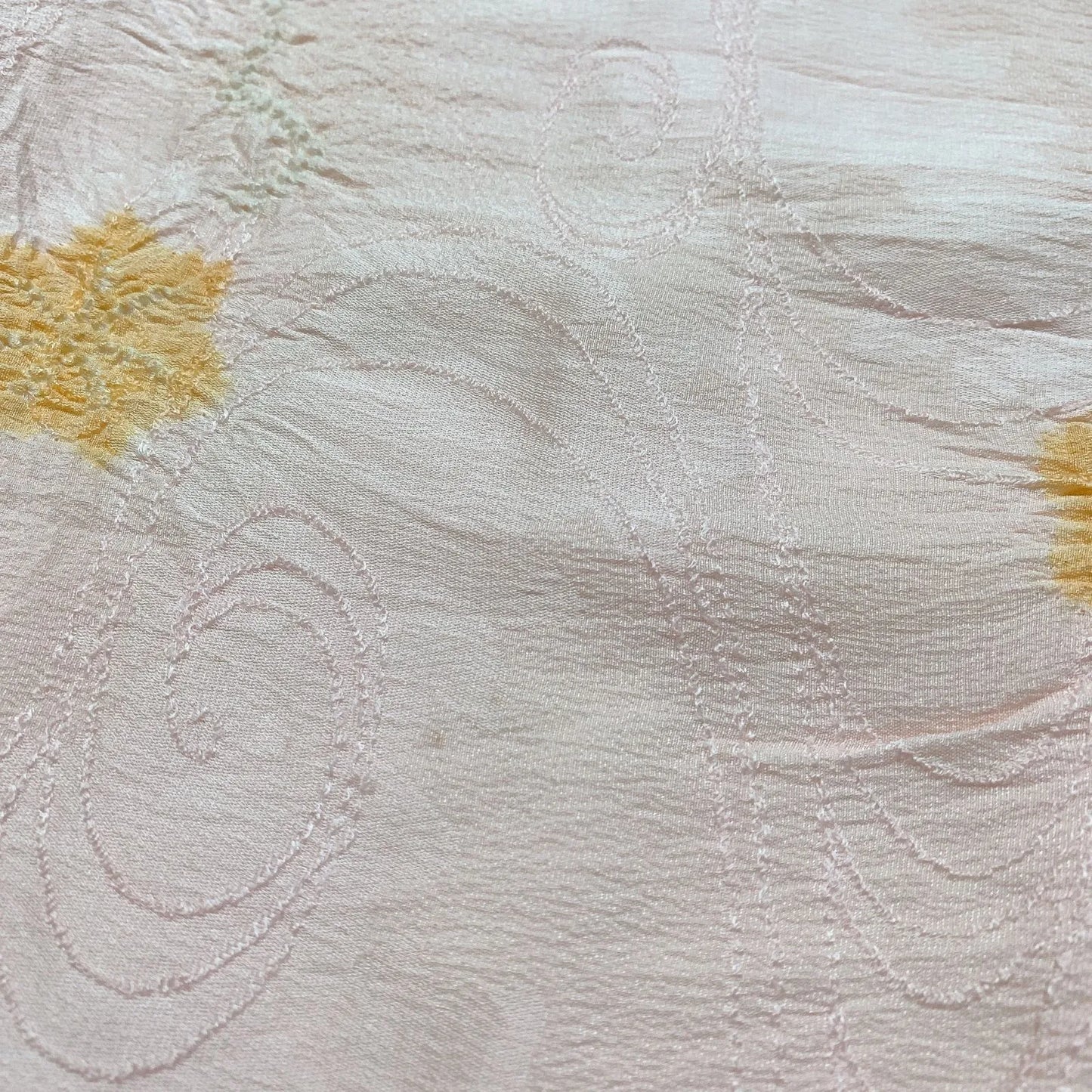 7467# Japanese Kimono Accessory Obiage and Obijime 2-piece Set Silk Shibori