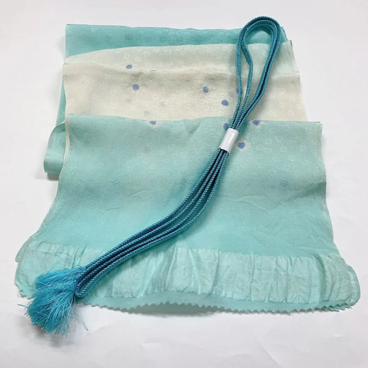 7437# Japanese Kimono Accessory Vintage Obiage and Obijime 2-piece Set Silk