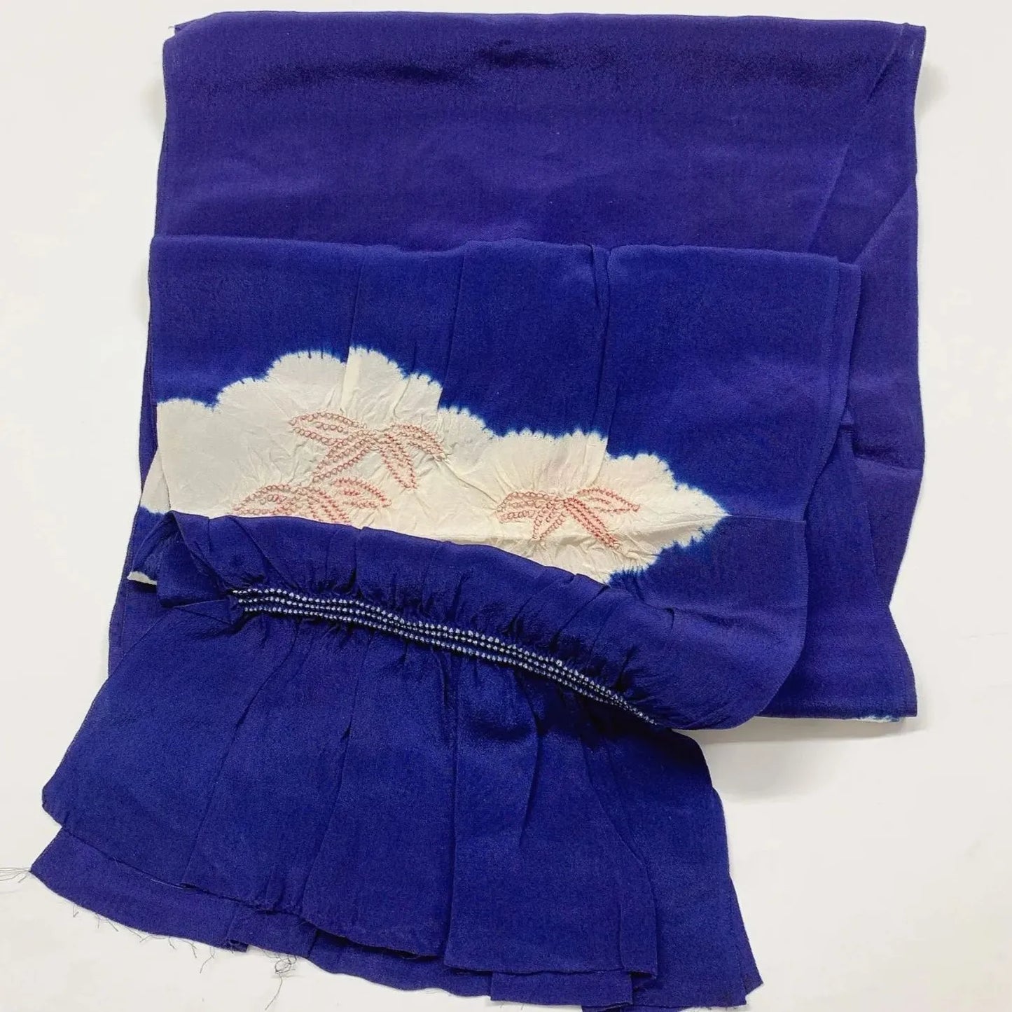7441# Japanese Kimono Accessory Obiage and Obijime 2-piece Set Silk Shibori