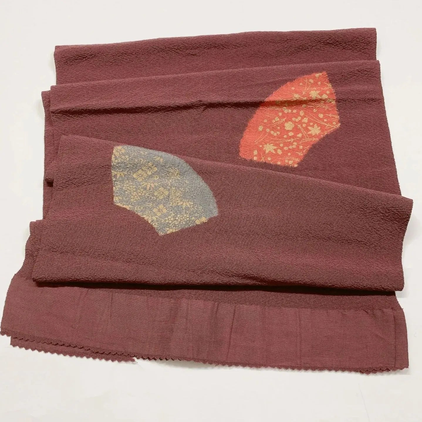 7443# Japanese Kimono Accessory Vintage Obiage and Obijime 2-piece Set Silk