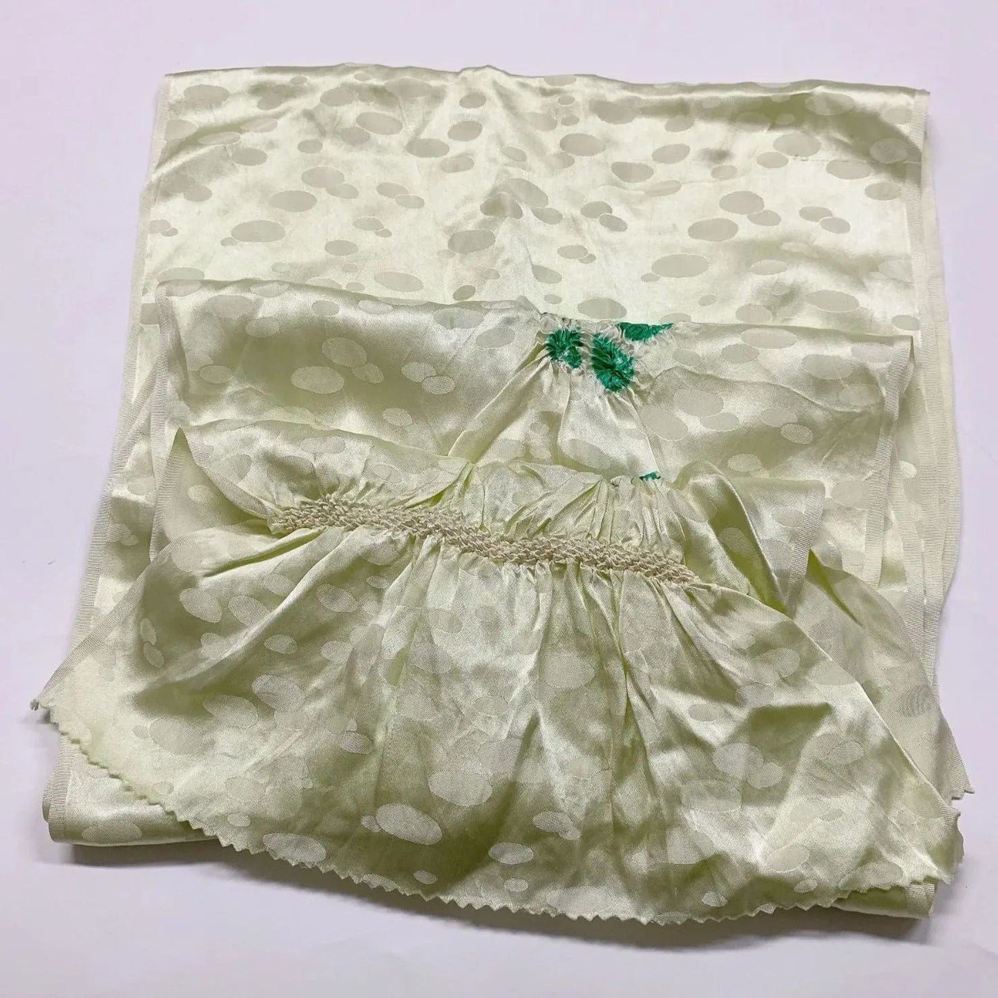 7457# Japanese Kimono Accessory Obiage and Obijime 2-piece Set Silk Shibori