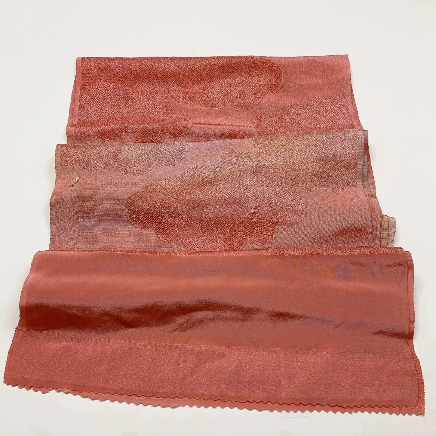 7458# Japanese Kimono Accessory Vintage Obiage and Obijime 2-piece Set Silk