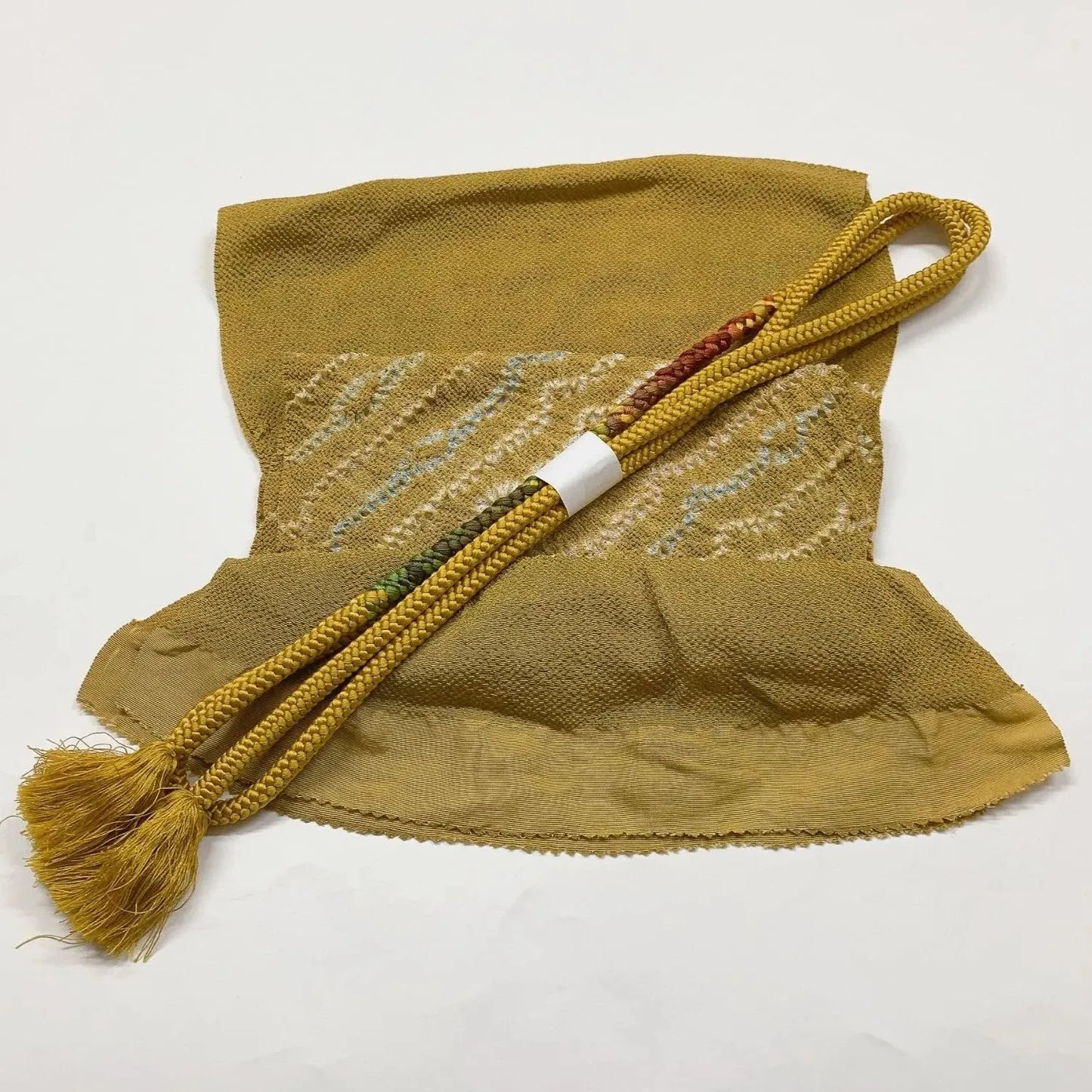 7461# Japanese Kimono Accessory Obiage and Obijime 2-piece Set Silk Shibori